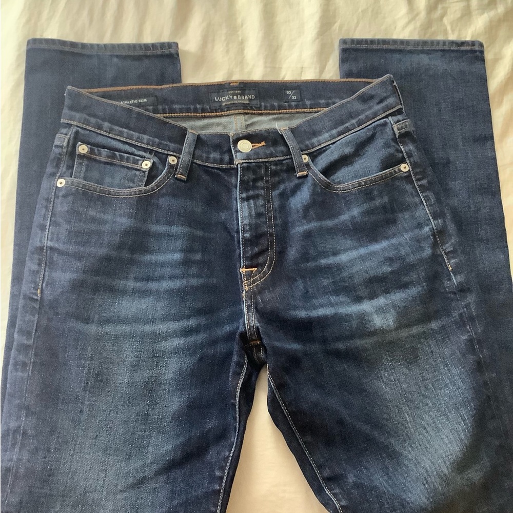 Men’s Lucky Brand Jeans- Dark Blue -Size 30/32  410 athletic slim